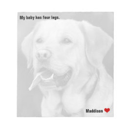 Maßgeschneidertes Schwarz-Weiß-Foto Personalisiert Notizblock