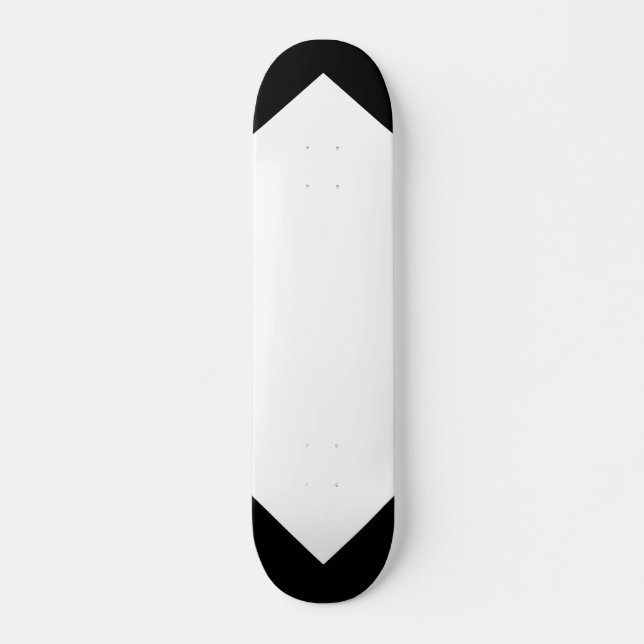 Maßgeschneidertes schwarz-weißes Muster Skateboard (Vorne)