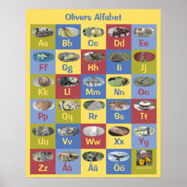 Maßgeschneidertes schwedisches Alphabet Poster