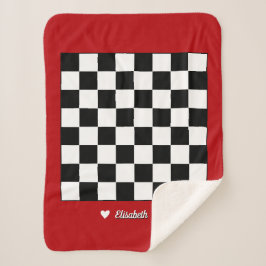 Maßgeschneidertes Sherpa Blanket mit Chessboard-De Sherpadecke