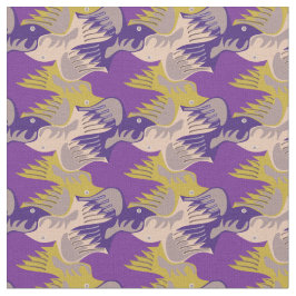 Maßgeschneidertes Stylized Birds Tesselgewebe Stoff