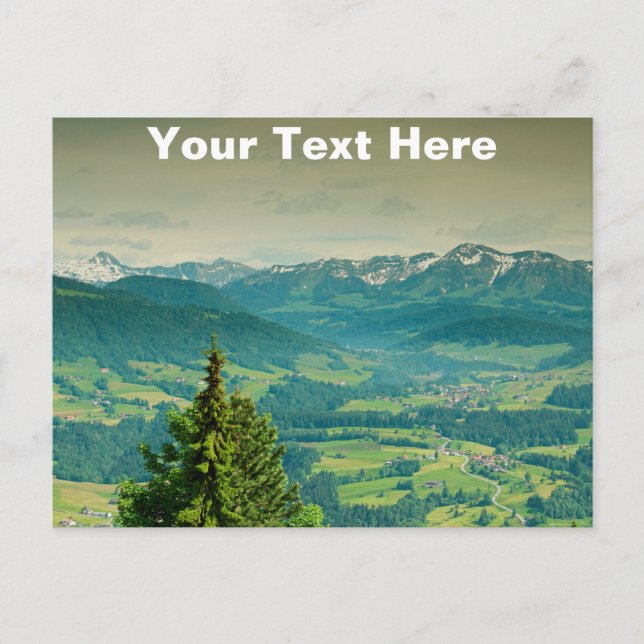 Maßgeschneidertes Sulzberg, Österreich Postkarte (Vorderseite)