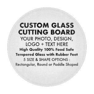 Maßgeschneidertes Temperglassbrett - 12" Runde Schneidebrett