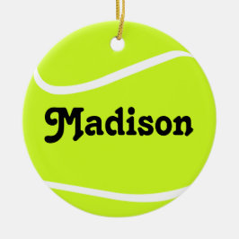 Maßgeschneidertes Tennisball Weihnachtsgeschenk Keramikornament