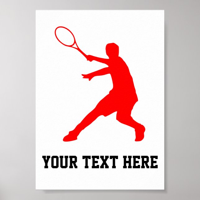 Maßgeschneidertes Tennisplakat für Kinderzimmer Poster (Vorne)
