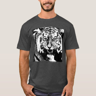 Maßgeschneidertes Tiger-Template Modernes Kohlekra T-Shirt