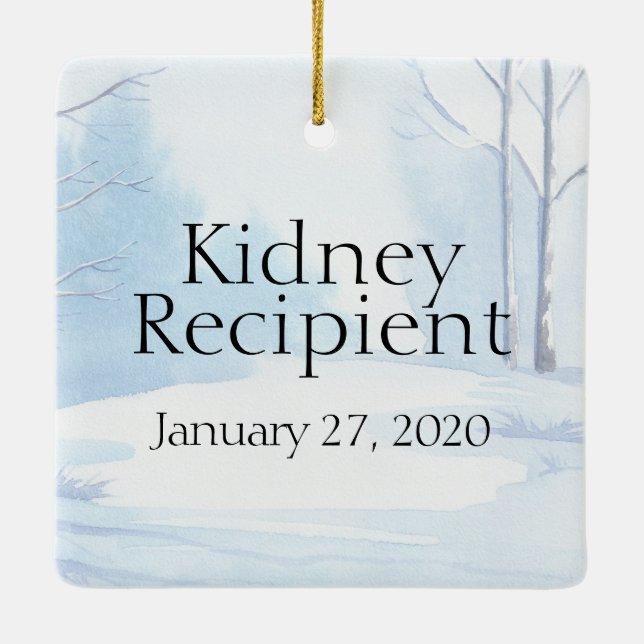 Maßgeschneidertes Transplantat Weihnachtsfest Keramikornament (Rückseite)