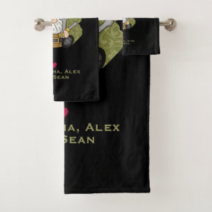 Maßgeschneidertes und Personalisiertes Handyman Ga Badhandtuch Set
