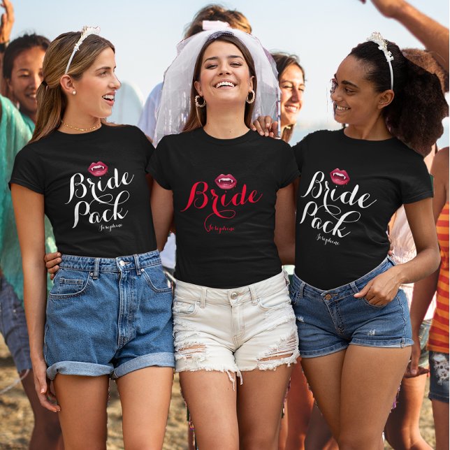 Maßgeschneidertes Vampire Bride Bachelorette Hen P T-Shirt (Von Creator hochgeladen)