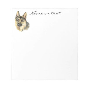 Maßgeschneidertes Wasserfarben, deutsches Hirtenti Notizblock