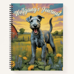 Maßgeschneidertes Whimsical Wolfhound Farm Journal Notizbuch