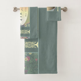 Maßgeschneidertes Wildblume Hochzeitsstipenhandtuc Badhandtuch Set