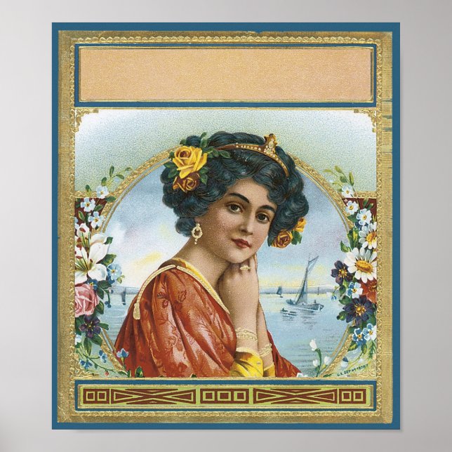 Maßgeschneidertes Zigarrenlabel 2 Poster (Vorne)