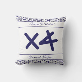 Maßgeschneidertes Zitat für den Namen der weißen M Kissen