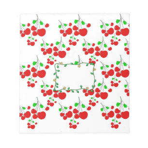 Maßgeschneidertes Zubehör für rote Kirsche LeahG Notizblock