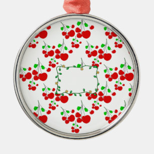 Maßgeschneidertes Zubehör für rote Kirsche LeahG Silbernes Ornament