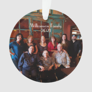 Maßgeschneidertes zweiseitiges Foto Weihnachtsschm Ornament