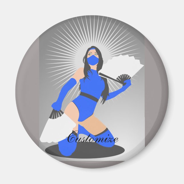 Massierte Kriegerprinzessin Thunder_Cove Magnet (Vorne)