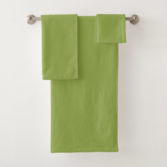 Mäßige Limettengrün, Solid-Farbe Badhandtuch Set (Insitu)
