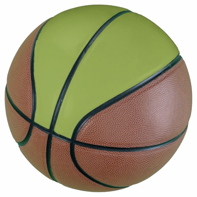 Mäßige Limettengrün, Solid-Farbe Basketball (angewinkelt)
