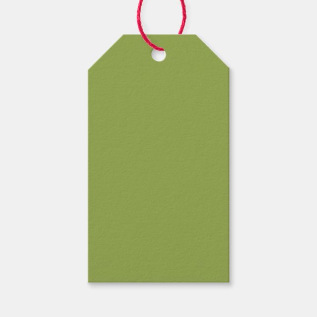 Mäßige Limettengrün, Solid-Farbe Geschenkanhänger (Vorderseite)