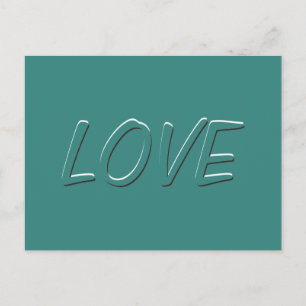 Mäßiges Schwarz-Weiß-Poppen-Liebe-Wort Postkarte