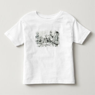 Mäßigkeit, die eine sparsame Mahlzeit genießt Kleinkind T-shirt