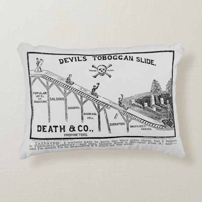 Mäßigkeits-Bewegung, 1887 Dekokissen (Vorderseite)