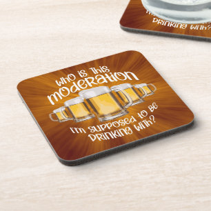 Mäßigung (im Trinken) Getränkeuntersetzer