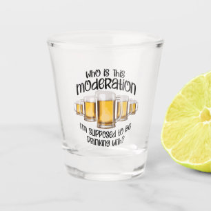 Mäßigung (im Trinken) Schnapsglas