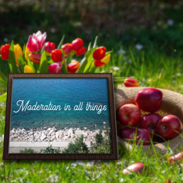 Mäßigung in allen Dingen Meer Sprichwort Poster