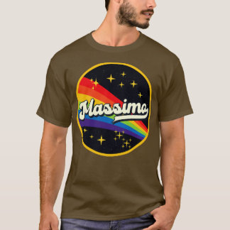 Massimo Regenbogen im Weltraum Vintager Stil T-Shirt