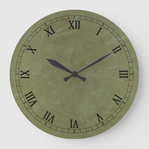 Massiv Grün Große Wanduhr