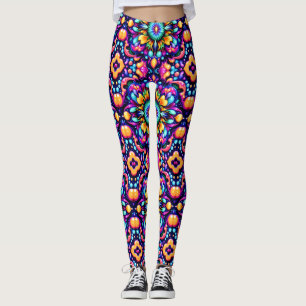 MASSIV HELLES DESIGN ~ Lila Orange ~  Leggings