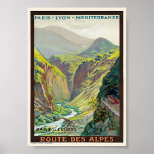 Massiv von L'Oisans Frankreich Vintage Poster 1900