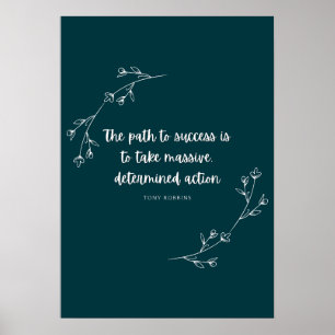 Massive Action Inspirations-Zitatdruck – Dunkel Poster