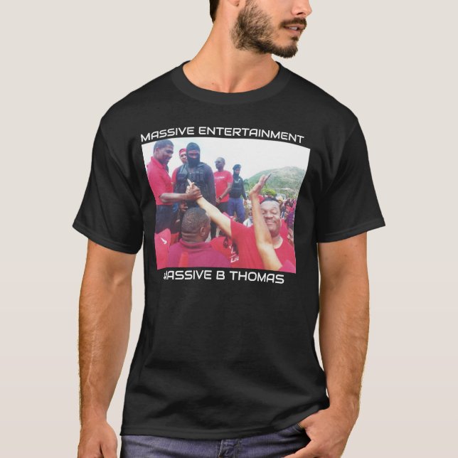 MASSIVE B THOMAS  Einfaches Dunkles T-Shirt (Vorderseite)
