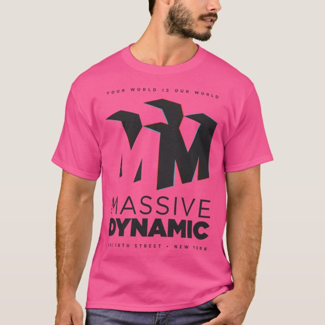 Massive Dynamik (schwarze Version) T-Shirt (Vorderseite)
