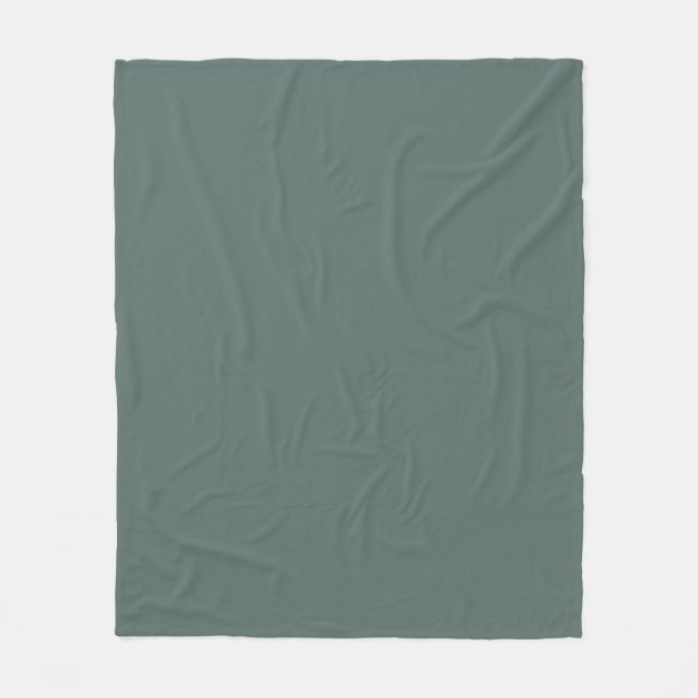 Massive Farbe Cool Neutral Grüne Untertone 2026 CO Fleecedecke (Vorderseite)
