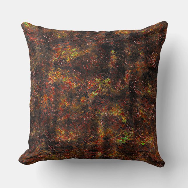 Massive Flecken und braun auf einem Minzgrün Kissen (Vorderseite)