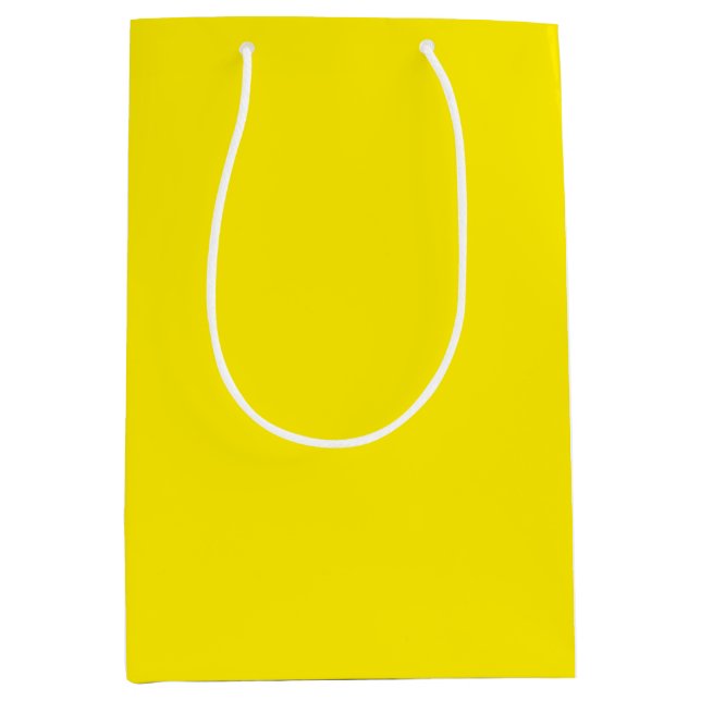 Massive Sonnengelb-Farbe Mittlere Geschenktüte (Vorderseite)
