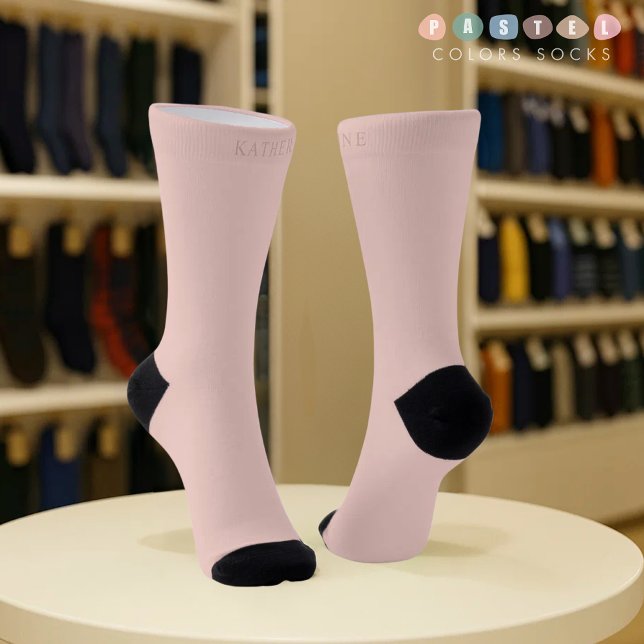 Massive weiche Licht-Pastell-Pfirsich-Rosa-Farbe  Socken (Solid Soft Light Pastel Peach Pink Color Socks
)