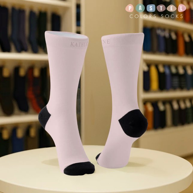Massive weiche Licht-Pastell-Pfirsich-Rosa-Farbe  Socken (Solid Soft Light Pastel Peach Pink Color Socks
)