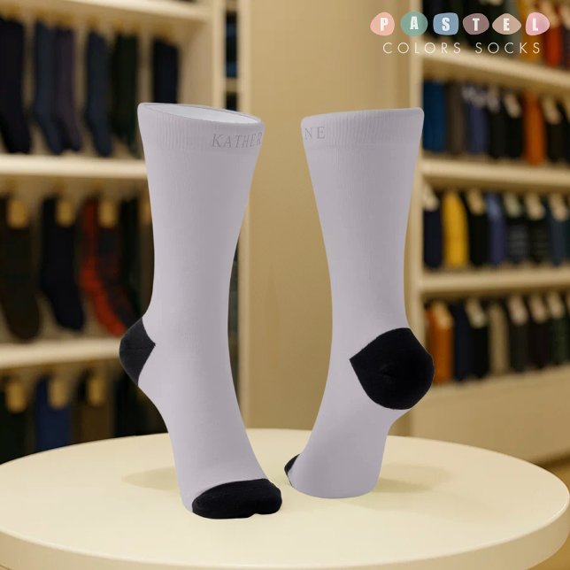 Massive weiches Licht Pastell-Lavendel-Grau-Purple Socken (Solid Soft Light Pastel Lavender Grey Purple Color Socks
)
