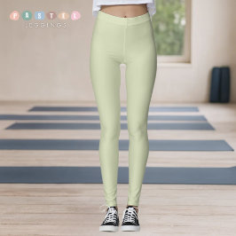 Massive weiches Licht Pastell-Sage-Moos-Grün-Farbe Leggings