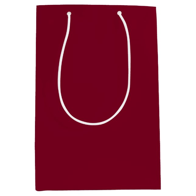 Massiver Bordeaux Mittlere Geschenktüte (Vorderseite)