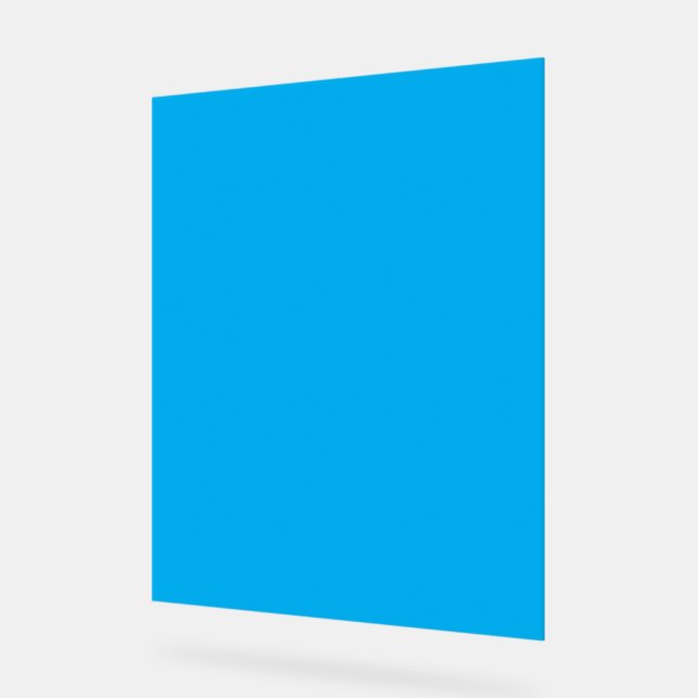 Massiver leuchtend blauer Hintergrund Acrylschild (Winkel)