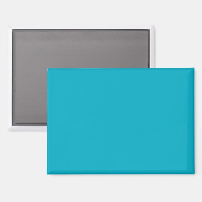 Massiver leuchtend blauer Hintergrund mit einer gl Magnet (Vorderseite/Rückseite)