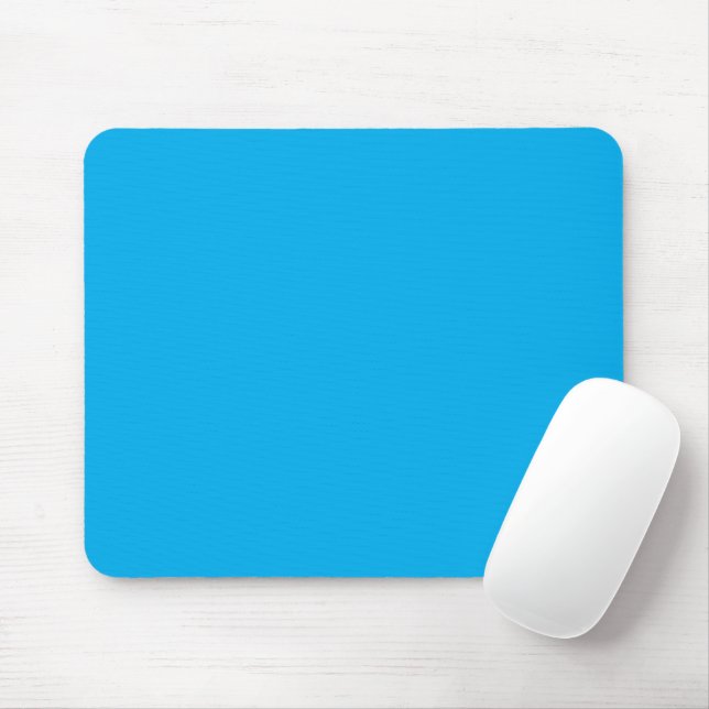 Massives Cyanblau Hintergrund  Mousepad (Mit Mouse)