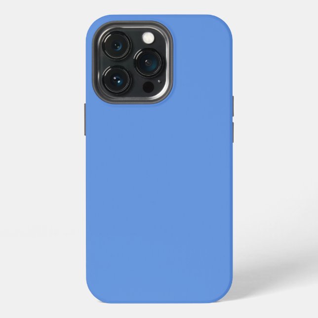 Massives Hellindigoblau iPhone Hülle (Hinten)